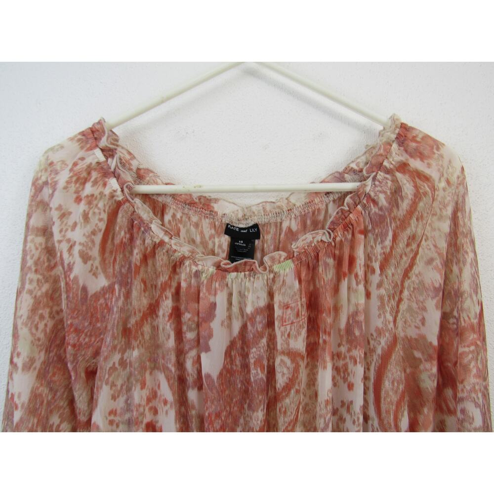 NWT Kate & Lily Size 14 Pink Smocked Waist Off The Shoulder Ruffle Midi Dress - Picture 7 of 8